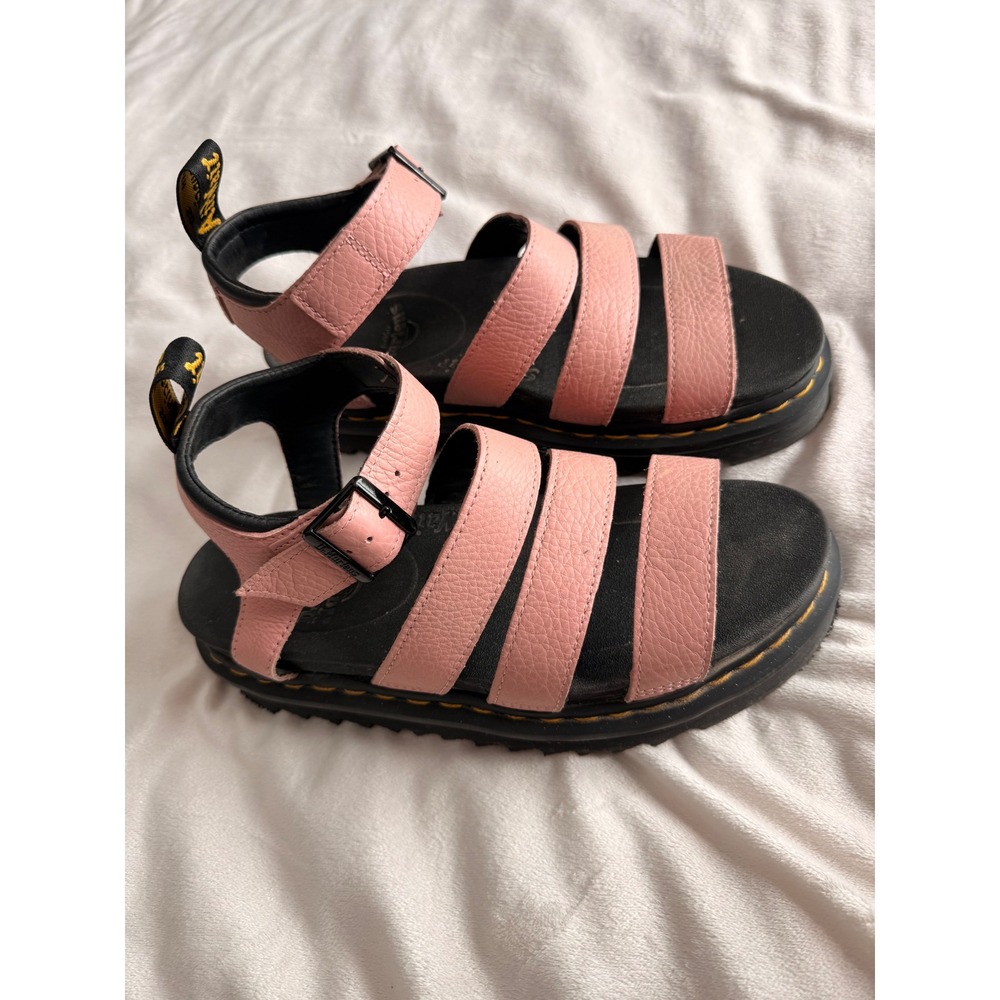 Dr. Martens Blaire Pink Leather Gladiator Platform Sandals Womens 8 - Picture 3 of 8